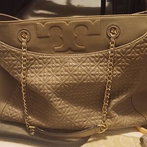 Tory Burch Tan Quilted Women's Bag & Matching Wallet